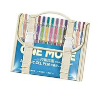 MCAOAL Bolígrafo de gel retráctil colorido Bolígrafo de gel acrílico multicolor de 0, 8 mm para viajes, bocetos, garabatos, diario, de notas, juego de marcadores de escritura