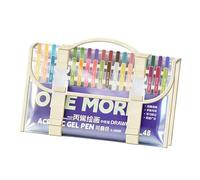 MCAOAL Bolígrafo de gel retráctil colorido Bolígrafo de gel acrílico multicolor de 0, 8 mm para viajes, bocetos, garabatos, diario, de notas, juego de marcadores de escritura