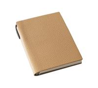 MCAOAL Cuaderno con cubierta de piel sintética resistente agua y 90 hojas de rayado, pequeño diario de piel sintética para trabajo, estudio y viajes, cuaderno de bolsillo