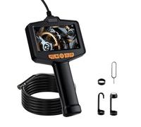 Mcbazel Cámara de Inspección Endoscopio, 4.3'' Pantalla IPS 1080P HD Endoscopio Tuberias con 8 Luces LED,Cable Semi-Rígido-5M, IP67 Impermeable para Fontanería, Industria Mecánica y Electrónica