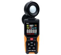 Mcbazel Fotómetro Digital,Medidor de iluminación Iluminómetro 200.000 Lux/FC,Luxómetro de Alta Precisión con Sensor Giratorio, Pantalla a Color y Temperatura para Plantas, Fotografía e Interiores