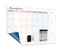 MCCORL Planificador mensual autoadhesivo, lavable, para cualquier superficie lisa, pizarra de planificación, calendario semanal