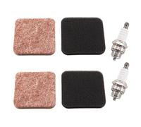 MCHNIC 2 filtros de aire con bujía para Stihl FS74 FS75 FS76 FS80 FS80R FS85 FS85R FS85RX BG72 BG75 Stihl HS75 HS80 HS85 HL75 HL75K FH75 HT70 HT75 KM80 KM85 KM85 KM85 85R SP8 0 desbrozadoras SP85 FC75