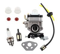 MCHNIC Carburador con bujía, filtro de gasolina, juego de manguera de gasolina para AL-KO Alko BC260 B, BC410, BC4535, BC4125, FRS 410, FRS 4125 desbrozadora