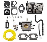 MCHNIC Carburador con filtro de aire, manguera de gasolina, junta para motosierra STIHL 028 028AV 028SUPER 028AVSEQW 028AVSEQWB, sustituye a Tillotson HU-40D Walbro WT-16B 11181200600 11181200601