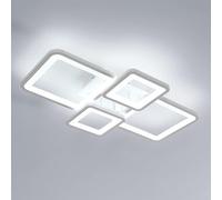 Mckalen Lámpara de Techo LED Moderna, 56W 6300LM Plafon Led Techo Cuadrada Design, Blanco Lámpara de Techo para Salon Comedor Cocina Dormitorio Sala de Estudio,Blanca Fría 6500K