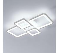 Mckalen LED Lámpara de Techo de Acrílic Blanco 56W,Blanca Fría 6500K | Moderna Plafon LED Techo Cuadrada Design 56W 6300LM, Lámpara de Techo para Salon Comedor Cocina Dormitorio Sala de Estudio