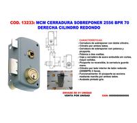 MCM Cerradura de Sobreponer 2556 BPR 70 Derecha con Cilindro Redondo