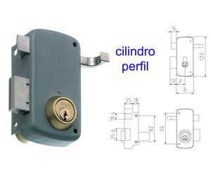 MCM Cerradura de Sobreponer 2556AP 60-DCHA Pintada Cilindro Perfil