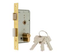 MCM Cerradura de embutir Afac e 1501/2-45 1 punto para madera 45 canto recto latonado