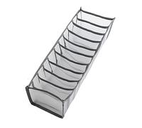 MCMUZKZS Organizador de Armario Plegable, Cajas de Almacenamiento para Ropa Interior para Guardar Calcetines, Sujetadores, Corbatas, Cinturones, Gris 11 Rejillas
