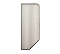 MCMUZKZS Tabique de Acero Inoxidable Separador Urinario Mampara Panel Privacidad con Vidrio Estriado Montaje en Pared Rápido y, 40 120, Inoxidable Negro Titanio Cepillado