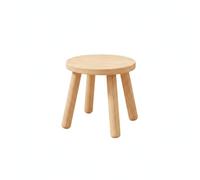 MCMUZKZS Taburete de Madera Maciza Taburete Infantil Banco Bajo Silla Baja Reposapiés con Madera de Resistente Bordes Redondeados Apilable Adecuado para, Madera Natural