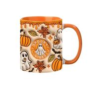 MCMUZKZS Taza de Halloween con Efecto 3D, Taza de Café, Taza para Beber, Taza de Té única con Asa para Bebidas Calientes, Café, Espresso, Jugo, C, tal como se describe
