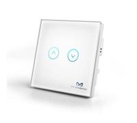 MCO Home Interruptor De Persianas Inteligente Z-Wave con Panel Táctil, Blanco, Caja de Conexiones de 80 mm, MH-C321