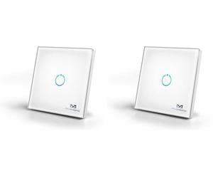 MCO Home MH-S411 White MH-S412 Black Touch Panel Switch, 230 V, One Size (Paquete de 2)