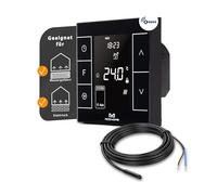 MCO Home Z-Wave MH7H-EH - Termostato para calefacción por suelo radiante y calefacción por infrarrojos, compatible con Z-Wave, color negro