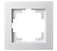 McPower Marco para enchufes e interruptores | Flair | marco de cubierta para interruptor de luz, 81 x 81 x 8 mm mate blanco