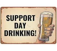 MDBJTCYZN Funny Cheers Metal Sign Rustic Beer Mug Aluminum Plaque For Home Bar Patio Garage Man Cave Pub Tavern Wall Decoration 8 X 12 inch