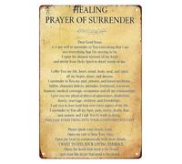 MDBJTCYZN Funny Prayer Of Surrender Sign Metal Poster for Game Room Basement Den Man Cave Woman Home Theater Relaxing Wall Decor 8 X 12 inch