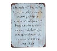 MDBJTCYZN Uplifting Metal Sign Life Advice Quote Vintage Tin for Office Home Gym Reading Corner Wall Decor 8 X 12 inch
