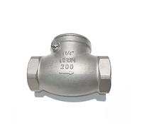 MDBJTCYZN Válvula de retención horizontal oscilante de un solo sentido, antirretorno, de acero inoxidable 304, DN32, 1-1/4" BSPT, con sello blando