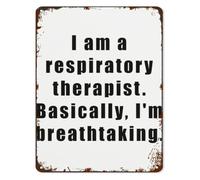 MDBJTCYZN Vintage Tin Metal Wall Sign I Am A Therapist Basically Amazing Retro Healthcare Quote for Home Garden Decor 8 X 12 in