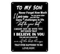 MDBJTCYZN With Love For My Son Vintage Tin Sign Meaningful Gift From Mother Inspirational Wall-Art For His Room Or First Home 8 x 12 inch
