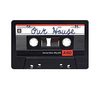 MDEIMAT Our House Cassette - Tapete de goma antideslizante para interiores y exteriores, tapete de cocina, 15.7 x 23.6 pulgadas