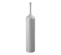 mDesign Cepillo de Inodoro Moderno, Cepillo de baño con Soporte, Estropajo de plástico, 3 x 3 x 16.25 Pulgadas, Color Gris