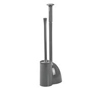 mDesign Desatascador y Cepillo para Inodoro - Accesorios Esenciales de baño - Elegante Juego de émbolo y Cepillo de Inodoro - Gris Pizarra