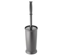 mDesign Juego de escobillas, escobilla higiénica y Tapa, Soporte para escobilla de Inodoro Independiente, Ideal para Todos los baños, Color carbón
