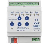 MDT, actuador KNX para persianas, 4 canales, 24 V DC, con regulación, 1 unidad.