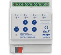 MDT, actuador de conmutación de 4 vías, 4TE, con regulación, 16 A, 230 V AC, para cargas inductivas con medición de corriente, 140 µF, 1 unidad.