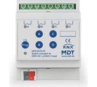 MDT, actuador KNX para cargas de tipo C, 4 canales, con regulación, 1 unidad.