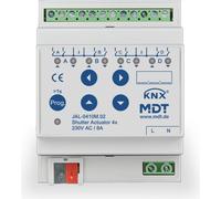 MDT, actuador KNX para persianas, modelo de 4 canales, con medición automática del tiempo de recorrido, 1 unidad.
