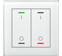 MDT BE-GTL2TW.B1 Glastaster II Light, 2 unidades, RGB-W, sensor de temperatura, color blanco, con función de encendido/apagado