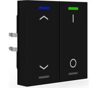 MDT KNX, interruptor de luz, modelo 55, de doble pulsador, RGBW, color mate, 1 unidad.