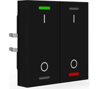 MDT KNX Pulsador Light 55 doble, RGBW, sensor de temperatura, mate, conmutación, 1 unidad.