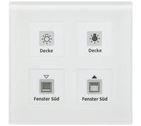 MDT KNX RF+ pulsador de cristal inalámbrico Plus 4 velocidades con actuador b...