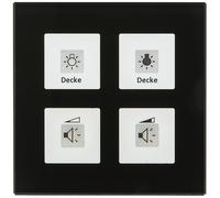 MDT KNX RF+ pulsador de cristal inalámbrico Plus 4 velocidades con actuador n...