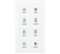 MDT KNX RF+ pulsador de cristal inalámbrico Plus 8 velocidades con actuador b...