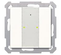 MDT RF-TA55A2.01: Pulsador KNX RF+Funk de 2 teclas, versión "Plus", con actuador, color blanco brillante, compatible con ETS5