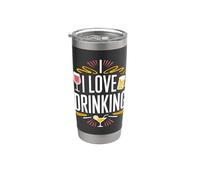 Me encanta beber bebidas divertidas Vaso térmico de acero inoxidable de doble pared