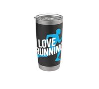 Me encanta correr espíritu entusiasta Vaso térmico de acero inoxidable de doble pared