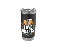 Me encanta la cebada para entusiastas de la cerveza artesanal, lúpulos Vaso térmico de acero inoxidable de doble pared