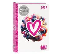 Me My Evolution - Agenda 2027 diaria de 16 meses, agenda para niños y niñas, con tapa blanda y gráficos en relieve, 512 páginas, ideal para escuela secundaria, superior y universidad, 12 x 16,5 cm