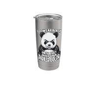 Me pondré negro hasta que hagan un oso panda de color más oscuro Vaso térmico de acero inoxidable de doble pared