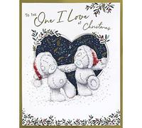 Me To You Bear Tarjeta de Navidad One I Love en caja