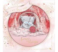 Me To You Bear Tarjeta de San Valentín hecha a mano con texto en inglés «Love